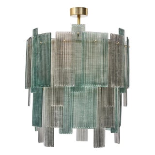 Murano Glass Placche Chandelier For Sale