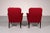 Red Swedish Victorian Burgundy Fabric Chairs, 1950, Set of 2 For Sale - Image 8 of 13