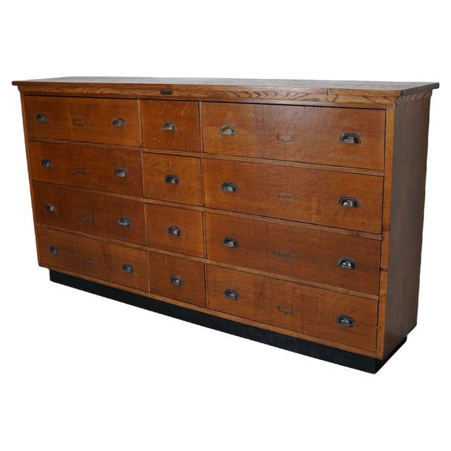 Large Dutch Oak Apothecary Cabinet, 1930s For Sale
