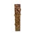 A tall carved wooden wall sculpture featuring a stylized floral composition with strong relief and warm tones. This piece...