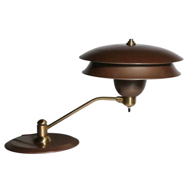 Mid Century Saucer Shade Desk Lamp by Art Speciality Co. For Sale - Image 10 of 12