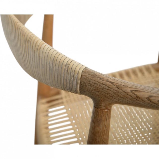Vintage JH501 The Chair in Oak and Wicker by Hans Wegner, 1960s For Sale - Image 11 of 18