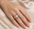 Art Nouveau 1900-1909 14K Yellow Gold Art Nouveau Designer Rose Quartz Ring, Size 7 For Sale - Image 3 of 3