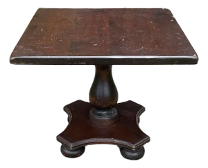 Ethan Allen Old Tavern Antiqued Pine Square Pedestal End Table