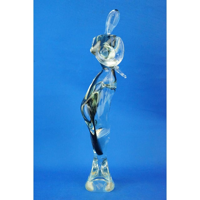 Large Sculpture of Stylized Woman in Smoked Sommerso Murano Glass by Franco Bottaro, 1920s For Sale - Image 4 of 18