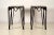 Not Yet Made - Made To Order Méandre' Black Iron and Silver Travertine Side Tables by Design Frères - a Pair For Sale - Image 5 of 11