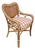 GreenRow Clara Wicker Chair + Plaid Cushion For Sale