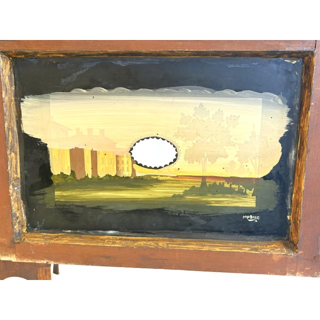 Antique 1800's Riley Whiting Eight Day Mantel Clock With Reverse Painted Glass Door For Sale - Image 10 of 18