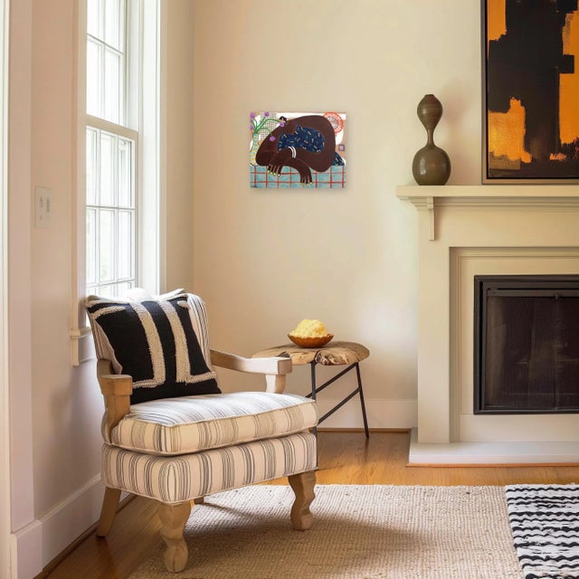 Textile Soliloquy in Bloom - Colorful Abstract Feminine Figurative Original Artwork by Courtney Simone For Sale - Image 7 of 9