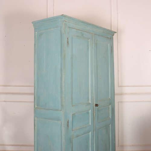 Wood French Painted Linen Cupboard, 1840s For Sale - Image 7 of 11