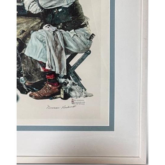 Realism 1970s Norman Rockwell Signed Limited Edition Collotype Gary Cooper the Texan For Sale - Image 3 of 9