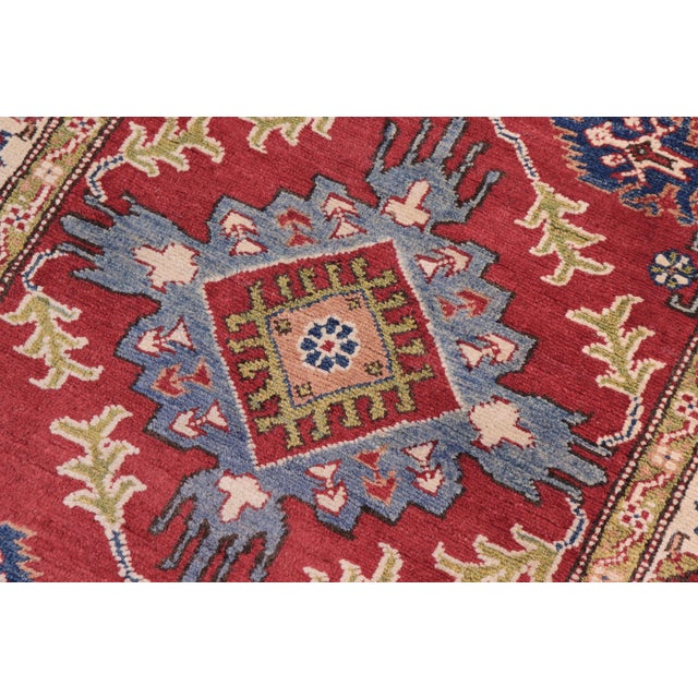 Tribal Tribal Kazak Red/Beige Wool Rug - 2'11''x9'6'' For Sale - Image 3 of 10