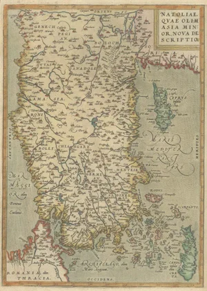 Antique Maps of Turkey, Northern Egypt and Ancient Carthage, 1572