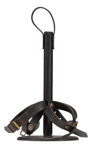 Leather Bottle Holder by Jacques Adnet, France, 1940s