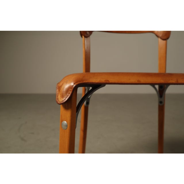 Italian Dining Chairs in Cognac Leather, 1990s, Set of 5 For Sale - Image 6 of 16