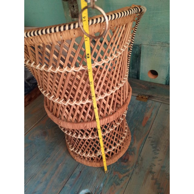 Wicker Peacock Style Doll Chair/Plant Stand For Sale - Image 9 of 10
