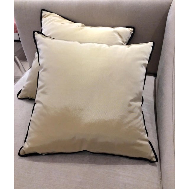 DWM | MALOOS Contemporary Dia Noire Flocked Pillows - a Pair For Sale - Image 4 of 13