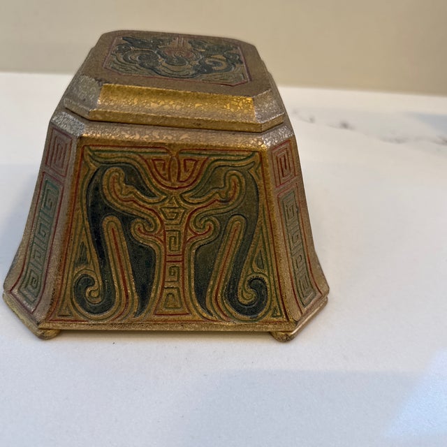 Tiffany Studios Tiffany Studio Chinese Pattern Inkwell For Sale - Image 4 of 4
