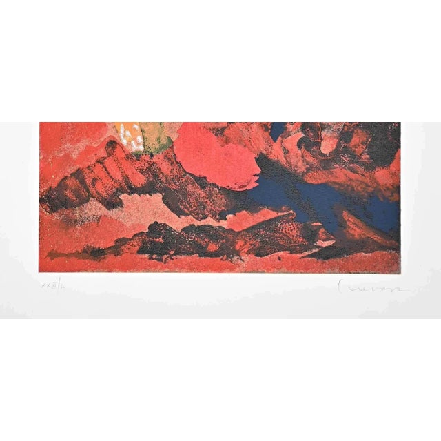 Bullfight is an original artwork realized by Josè Guevara in the 20th century. Colored lithograph on paper. Edited by...