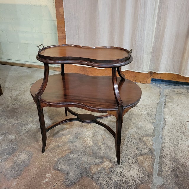 Early 20th Century Mahogany 2 Tier Tray Top Table For Sale - Image 11 of 11
