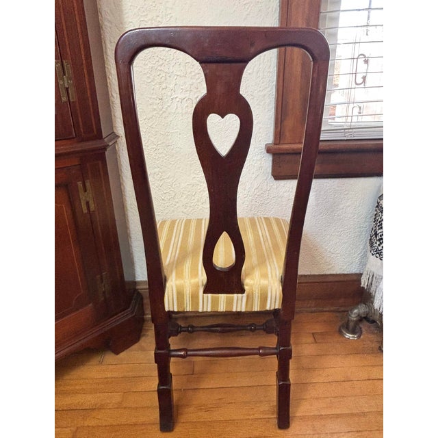 Brown Mid 20th Century Colonial Williamsburg Chippendale Mahogany Side Chair For Sale - Image 8 of 11