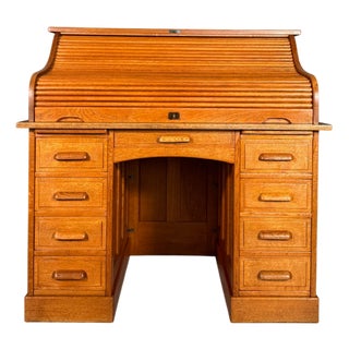 Desk with Roller Shutter For Sale