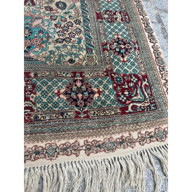 Rug in Fine Silk by Sino Hereke, 1990s For Sale - Image 4 of 18