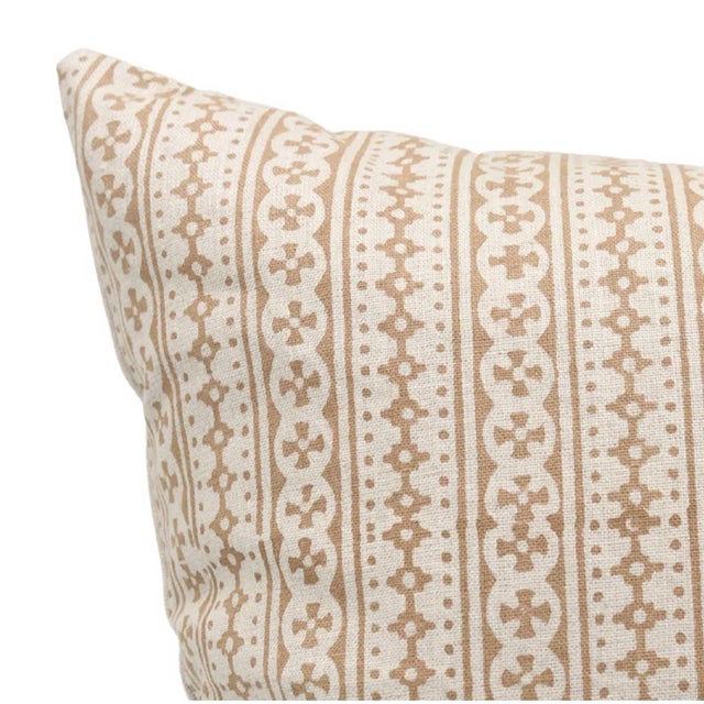 Modern Fabdivine Handcrafted Block Print Cushion Cover 16x16 Inch - Doji For Sale - Image 3 of 5