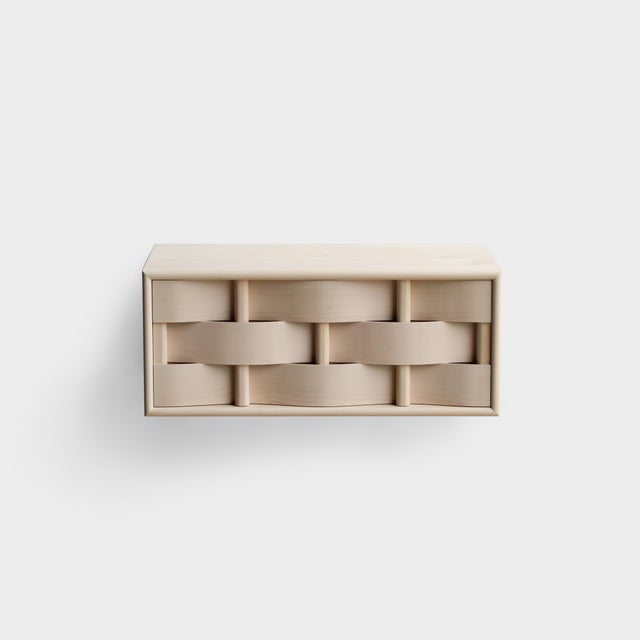 Wood Weave Bedside Table in Birch Wood by Dahlén Lukas For Sale - Image 7 of 7