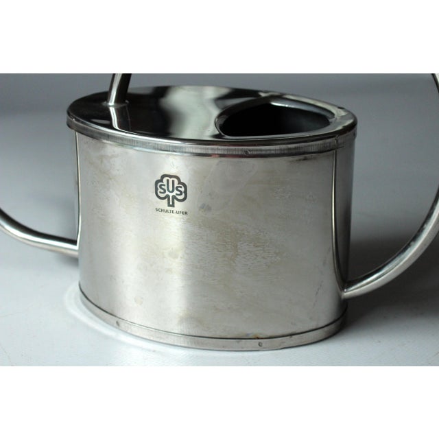 Mid-Century Modern Stainless Steel Watering Can by Sus - Vintage For Sale - Image 3 of 9