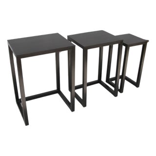 Josef Hoffman Ebonized Nesting Tables - Set of 3 For Sale