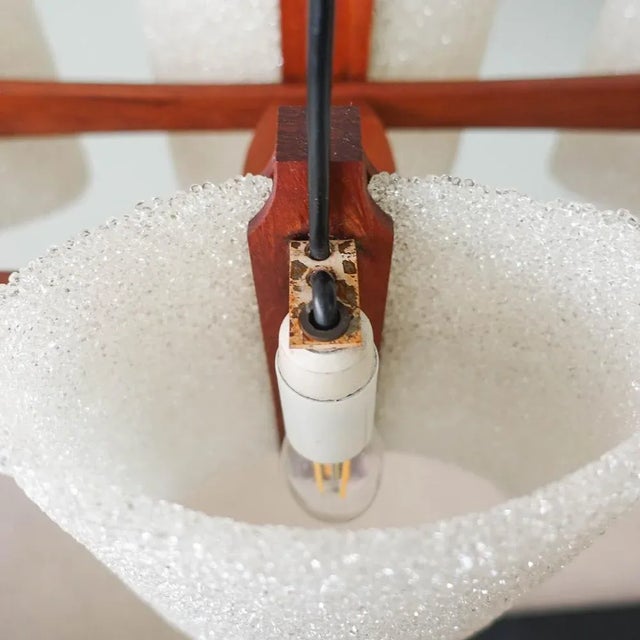 Scandinavian Hanging Lamp in Teak and Granite, 1960s For Sale - Image 15 of 17