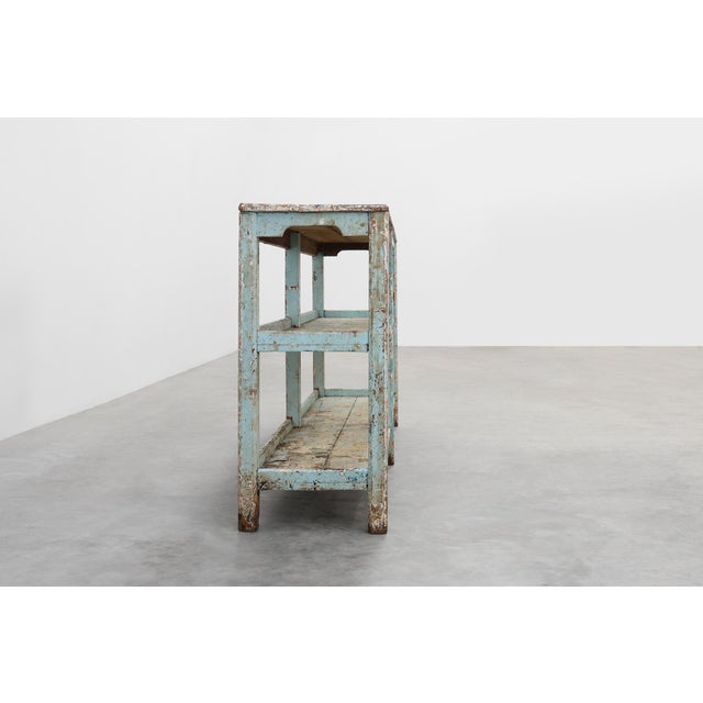 Rustic Industrial Console Table, France, 1900s For Sale - Image 3 of 15