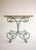 French Provincial 19th C French Cast Iron & Travertine Patisserie Table, With Brass Accents For Sale - Image 3 of 7