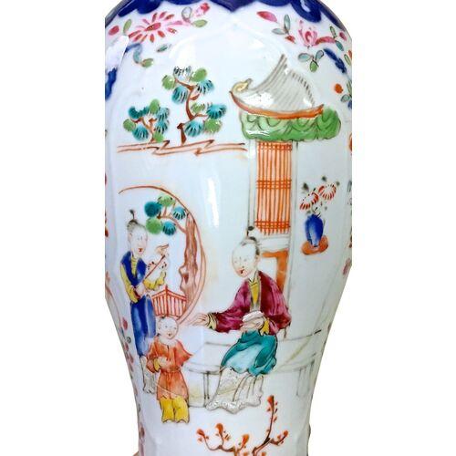 White Antique Chinoiserie Porcelain Vase For Sale - Image 8 of 8