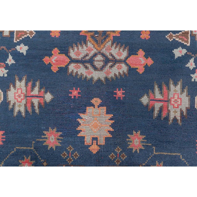 Textile Antique Turkish Oushak Rug For Sale - Image 7 of 9