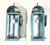 Turquoise Pair of Custom Hand-Crafted Solid Copper Wall Lanterns -17”x 6”25 Wide X 7”deep For Sale - Image 8 of 10