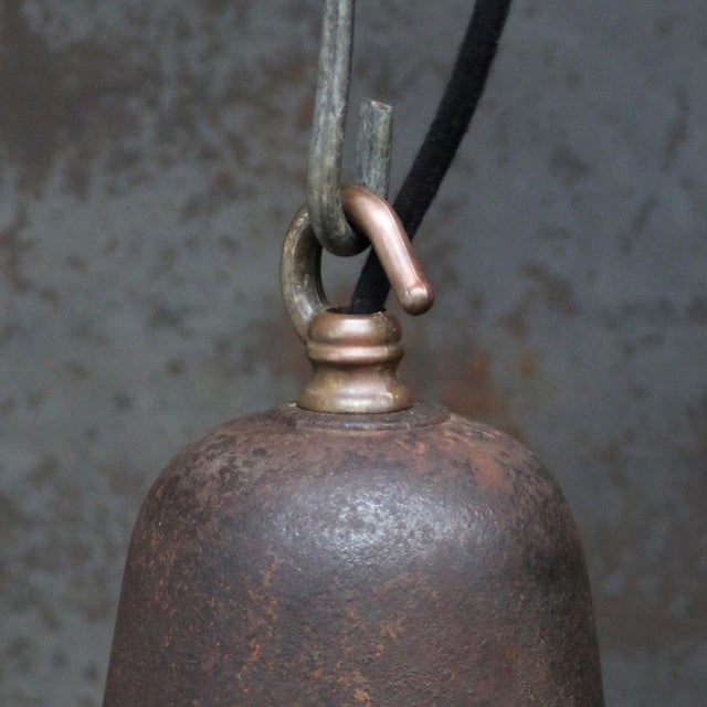 Industrial Vintage Industrial Brown Enamel Factory Pendant Lamp For Sale - Image 3 of 6