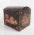 Antique late 19th century wood tea caddy box. Pastoral scenes on all sides with cottage, landscapes and windmill. Interior...