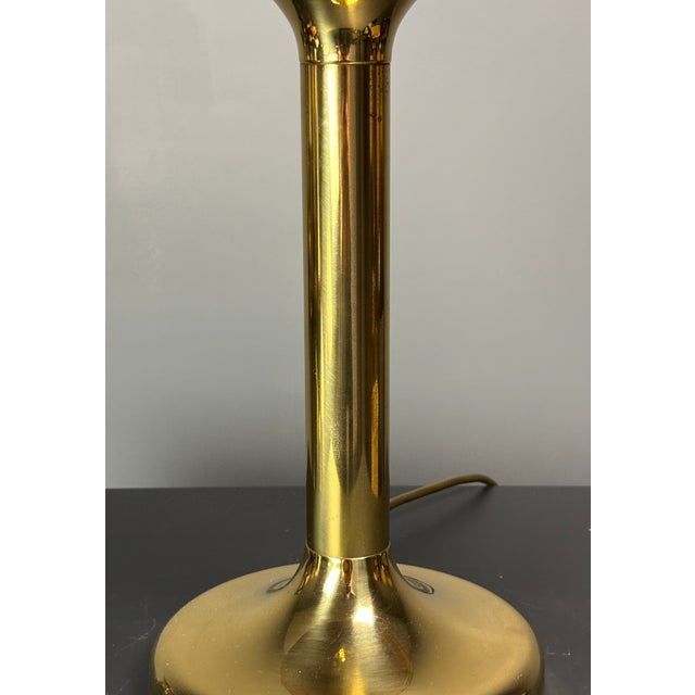 Mid-Century Italian Pencil Reed, Rattan and Brass Mushroom Table Lamp, 1970s For Sale - Image 16 of 17