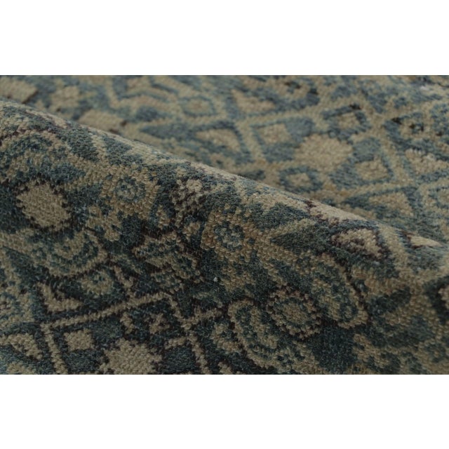 Antique Persian Malayer Runner in Blue and Beige With Floral Pattern - Rug & Kilim For Sale In New York - Image 6 of 7