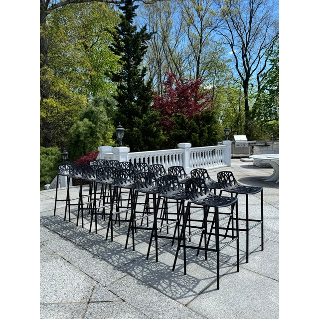 Janus Et Cie “Forest” Low Back Barstools by Ramon Esteve (1–16 Available) For Sale - Image 17 of 17
