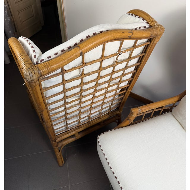 1990s Vintage Bamboo Armchairs, 1990, Set of 2 For Sale - Image 5 of 15