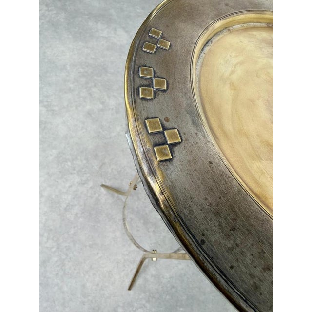 Metal Art Nouveau Brass Plant Stand in the style of Wiener Werkstätte, 1890s For Sale - Image 7 of 11