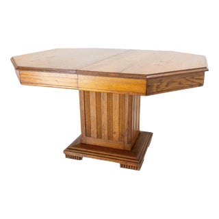 French Extendable Dining Table in Oak, 1940 For Sale