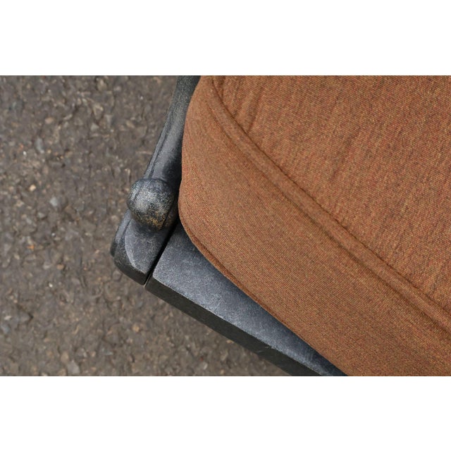 Cast Aluminum Pair Of Outdoor Swivel Lounge Chairs With Cushions For Sale - Image 13 of 18