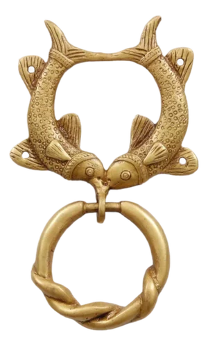 Double Fish Brass Door Knocker