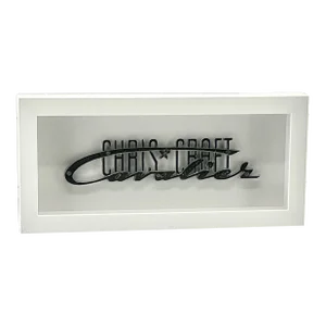 Vintage Chrome Chris Craft Wood Boat Logo