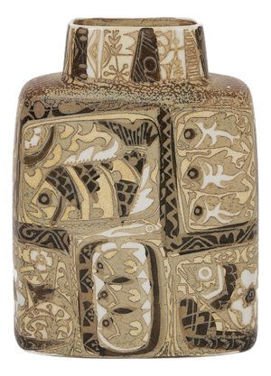 Sculptural Faience Vase from Royal Copenhagen with Decorations, 1960s