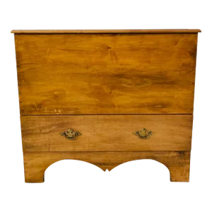 1950s Cherry Wood Cedar Lined Blanket Chest with 1-Drawer